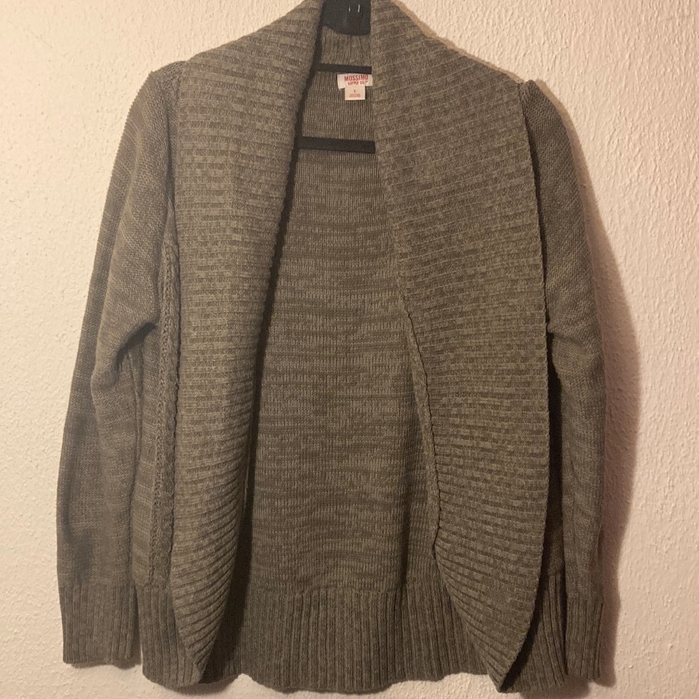 Mossimo Olive Open Front Sweater